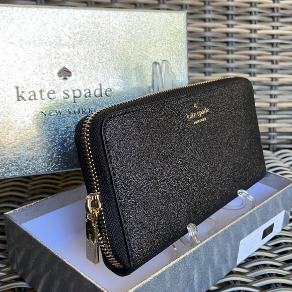 Kate Spade shimmy glitter boxed large continental wallet - Picture 13 of 16